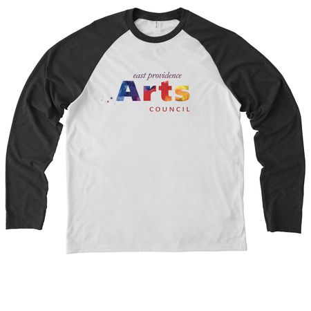 EP Arts Council Merch, a Space Black/ Bright White Allmade Eco Triblend Colorblock Raglan Long Sleeve Tee