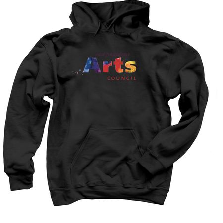 EP Arts Council Merch, a Black Pullover Hoodie