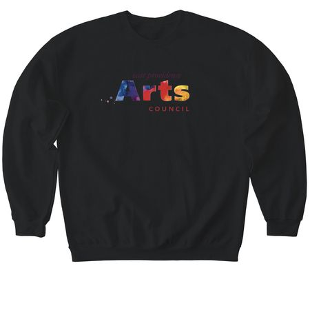 EP Arts Council Merch, a Black Softstyle Crewneck Sweatshirt