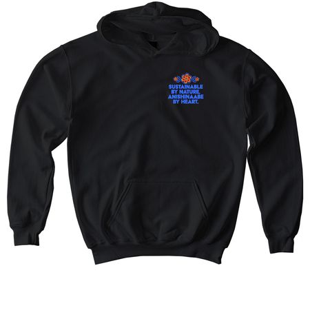 Waasamoowin: The Original Electric Path, a Black Softstyle Youth Pullover Hoodie