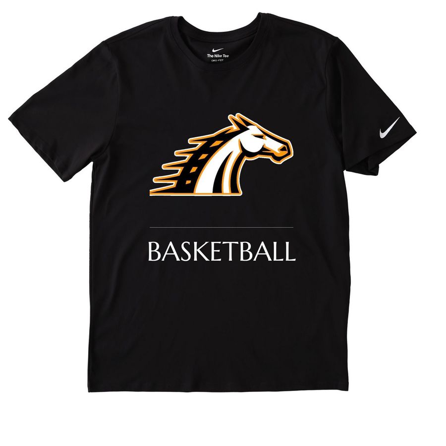 McLaughlin Girls Basketball, a Black Nike Dri-FIT Jersey Blend Performance Tee