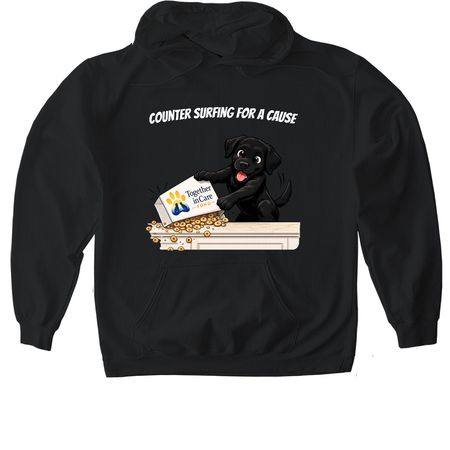 Counter surfing for a cause, a Black Gildan Softstyle Pullover Hoodie