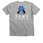 PAWS Paw Top, a Athletic Heather Premium V-Neck Tee (back-view)
