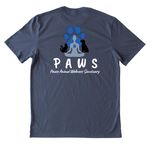 PAWS Paw Top, a Night Sky Navy Allmade Heavyweight Recycled Cotton Tee (back-view)