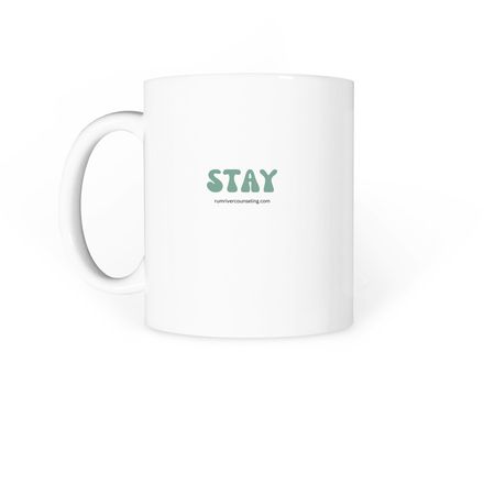 Stay Mug, a White Coffee Mug (back-view)