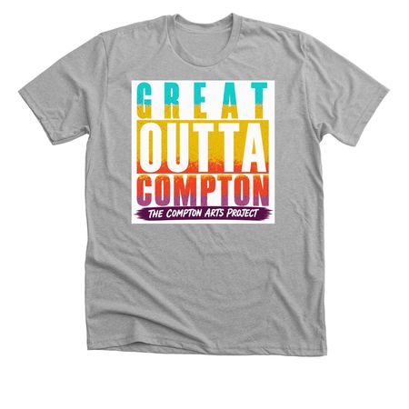 GREAT OUTTA COMPTON BY CAP, a Athletic Heather Premium Unisex Tee