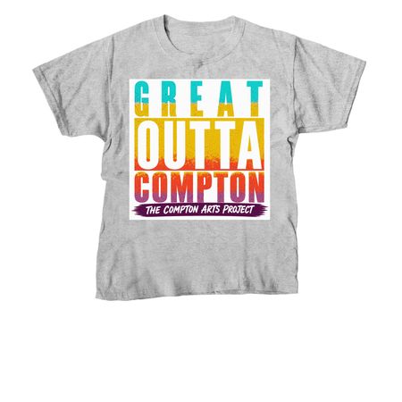 GREAT OUTTA COMPTON BY CAP, a Sport Grey Youth Unisex Tee