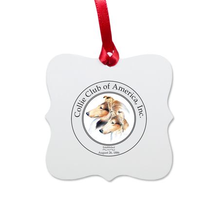 CCA Ornament, a White Aluminum Square Ornament