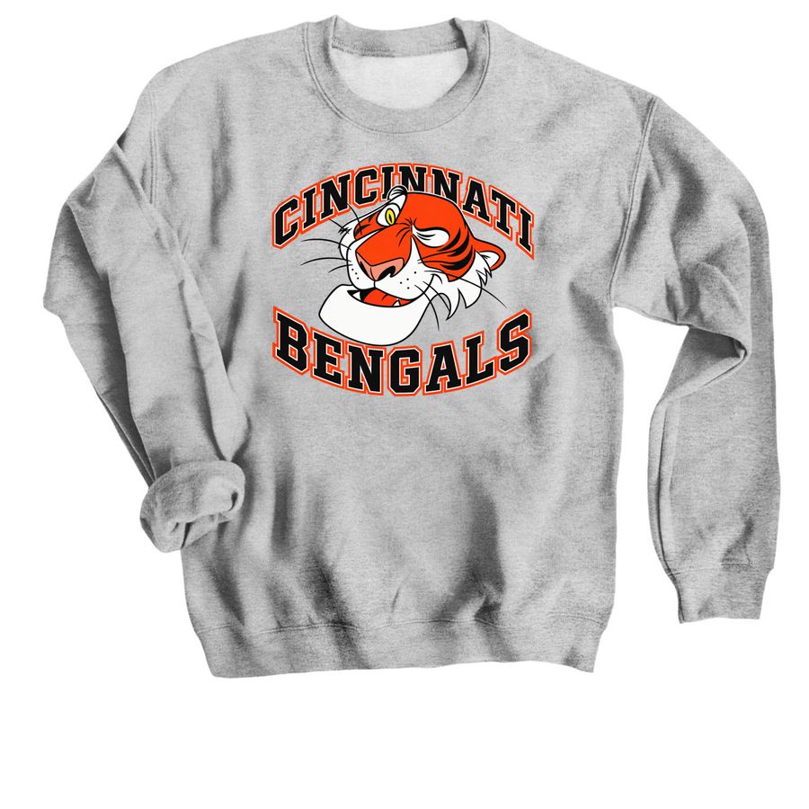 Cincinatti Bengals Crewneck, a Sport Grey Crewneck Sweatshirt