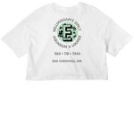 I Have So Many Problems... T-shirt, a White Women?s Cropped Cotton Tee (back-view)