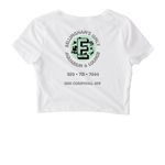 I Have So Many Problems... T-shirt, a White Women's Fitted Cropped Tee (back-view)