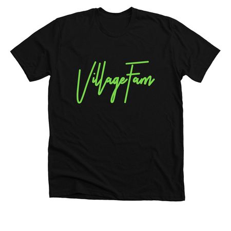 Village Fam, a Solid Black Blend Premium Unisex Tee