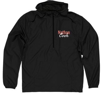 Swag, a Black Quarter-Zip Windbreaker