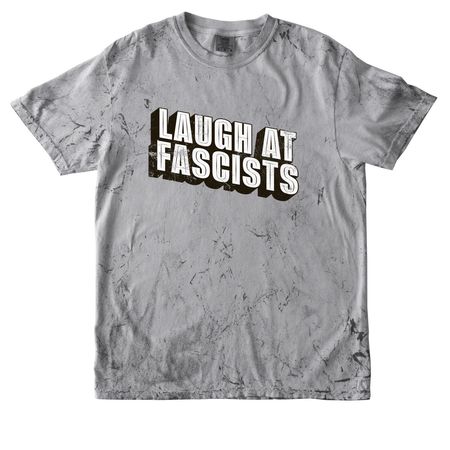 Laugh at Fascists: Minimalist Shirt!, a Smoke Comfort Colors Colorblast Tee