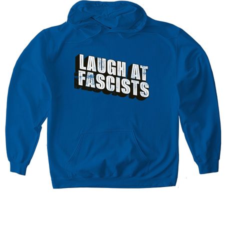 Laugh at Fascists: Minimalist Shirt!, a Royal Gildan Softstyle Pullover Hoodie