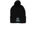 Miles for Migraine Pom-Pom Beanie&nbsp;, a Black Printed Pom-Pom Beanie