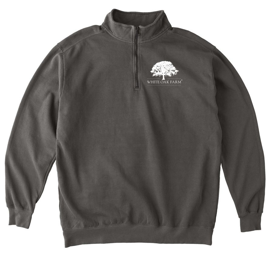 White Oak Farm: 1/4 Zips, a Pepper Comfort Colors Quarter Zip Pullover