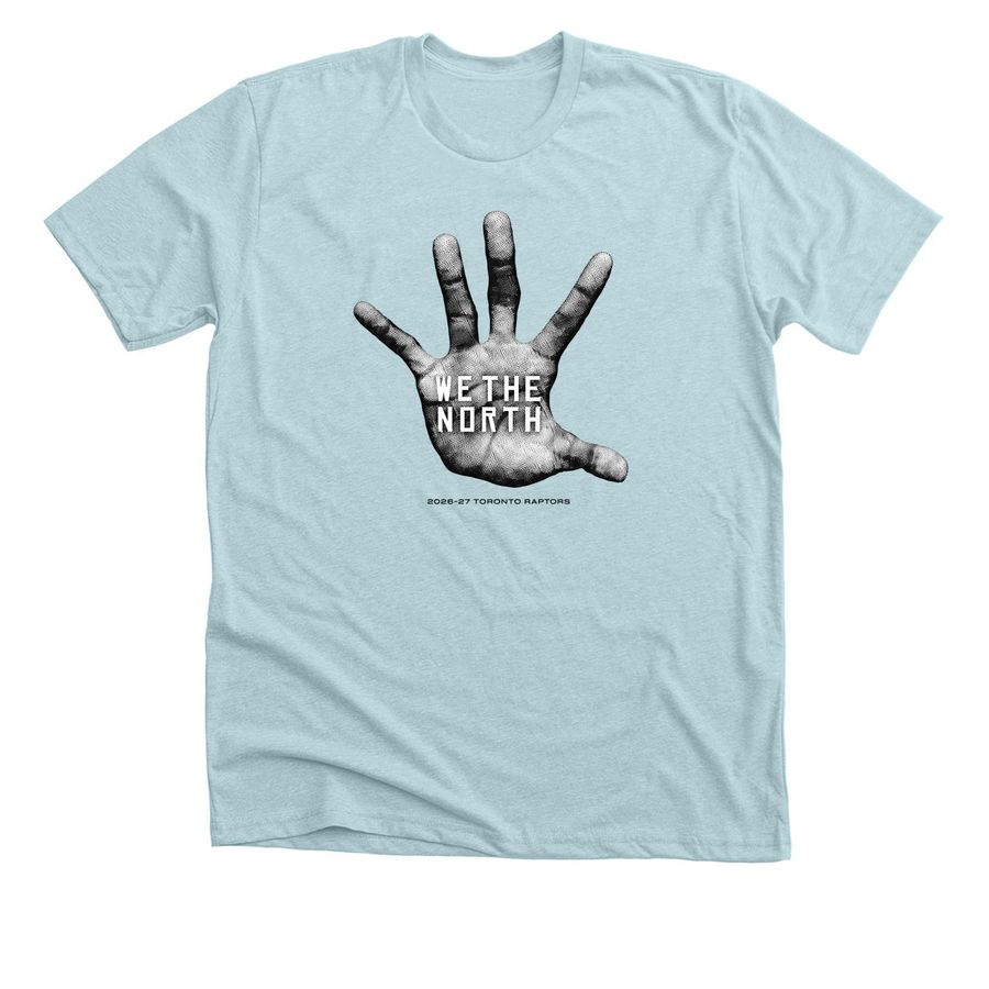 Raptors 2026 Opening Game Shirt Giveaway, a Heather Ice Blue Premium Unisex Tee