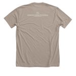 GA Teddy Bear, a Heather Stone Premium Unisex Tee (back-view)