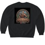 The Woodworking Piper, a Black Softstyle Crewneck Sweatshirt (back-view)