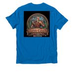 The Woodworking Piper, a Beacon Blue Allmade Organic Cotton Unisex Tee (back-view)