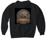 The Woodworking Piper, a Black Gildan Softstyle Pullover Hoodie (back-view)