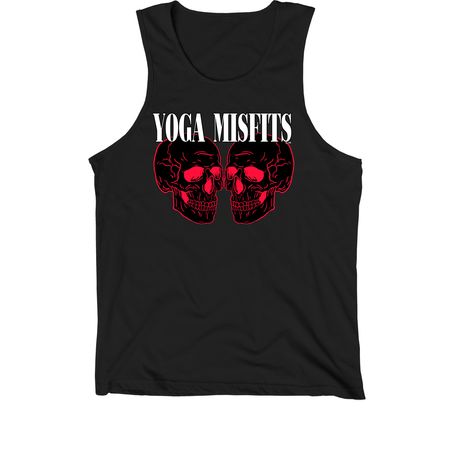 Yoga Misfits Skellies Tee, a Black Premium Cotton Tank