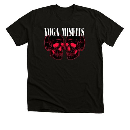Yoga Misfits Skellies Tee, a Solid Black Blend Premium Unisex Tee