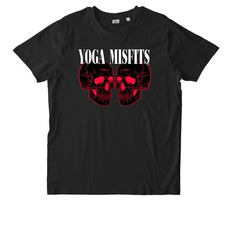 Yoga Misfits Skellies Tee, a Black Stanley/Stella Unisex Rocker Tee