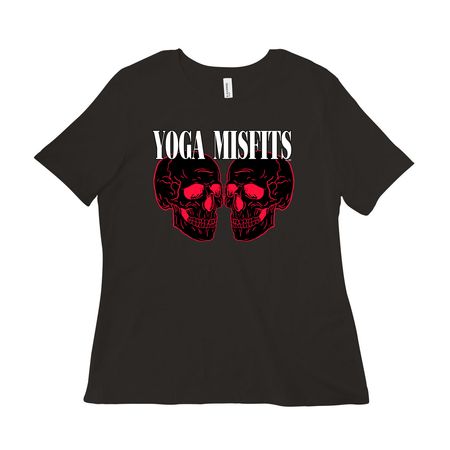 Yoga Misfits Skellies Tee, a Black Women?s Relaxed Cotton Tee