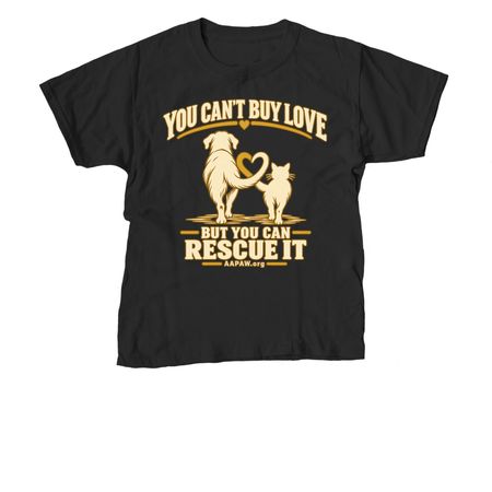 Rescue Love&nbsp;, a Black Youth Unisex Tee