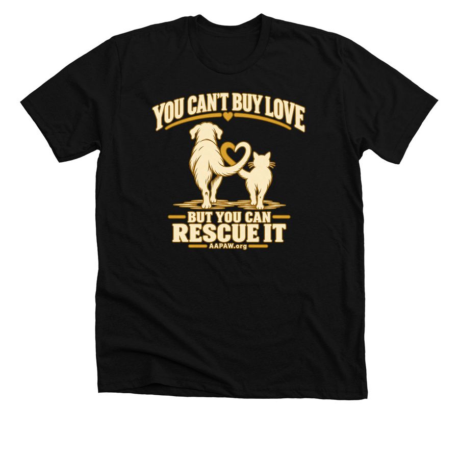 Rescue Love&nbsp;, a Solid Black Blend Premium Unisex Tee