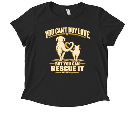 Rescue Love&nbsp;, a Deep Black Allmade Eco Triblend Women?s Scoop Neck Tee