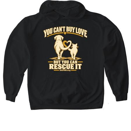 Rescue Love&nbsp;, a Black Gildan Softstyle Pullover Hoodie