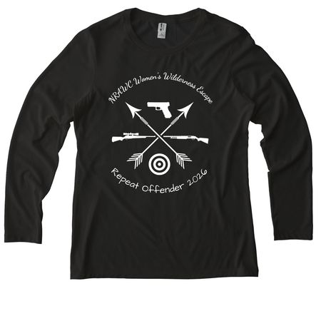 Women?s Wilderness Escape Repeat Offender&nbsp;, a Space Black Allmade Eco Triblend Women?s Long Sleeve Tee
