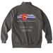 The Wahatoya Cup, a Pepper Comfort Colors Quarter Zip Pullover (back-view)