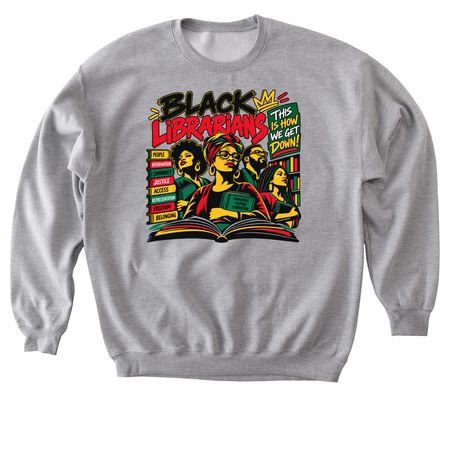 History of Black Librarianship, a Sport Grey Softstyle Crewneck Sweatshirt