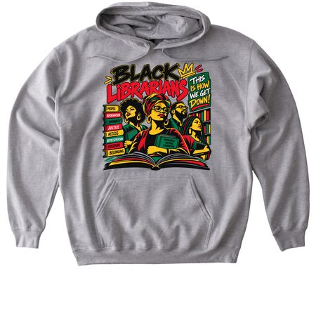 History of Black Librarianship, a Sport Grey Gildan Softstyle Pullover Hoodie
