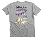 My Lion Laid Down With My Sheep, a Athletic Heather Premium V-Neck Tee (back-view)