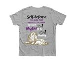 My Lion Laid Down With My Sheep, a Athletic Heather Premium Youth Tee (back-view)