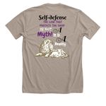 My Lion Laid Down With My Sheep, a Heather Stone Premium Unisex Tee (back-view)