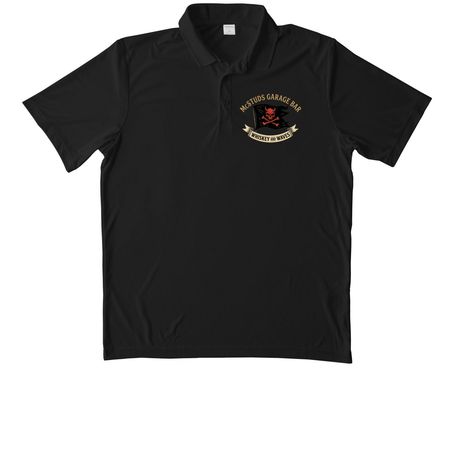 Pirate ver3, a Black Unisex Performance Polo