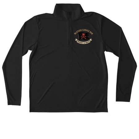 Pirate ver3, a Black Unisex Performance Quarter Zip Pullover