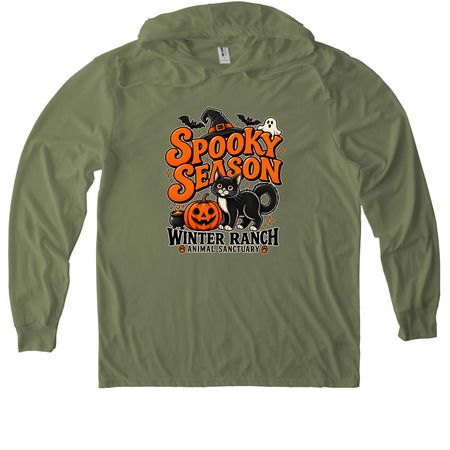 Spooky Season, a Olive You Green Allmade Eco Triblend Hoodie Tee