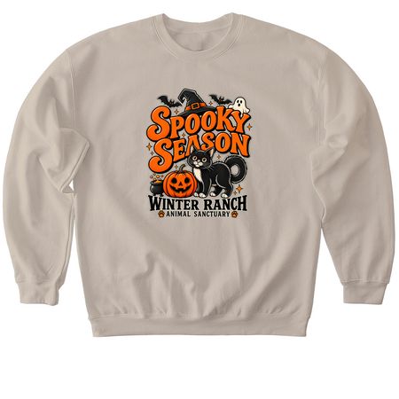 Spooky Season, a Sand Softstyle Crewneck Sweatshirt
