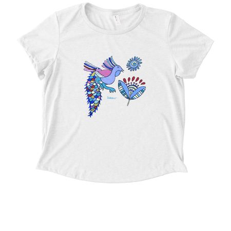 Sydney's Peacock, a Fairly White Allmade Eco Triblend Women?s Scoop Neck Tee