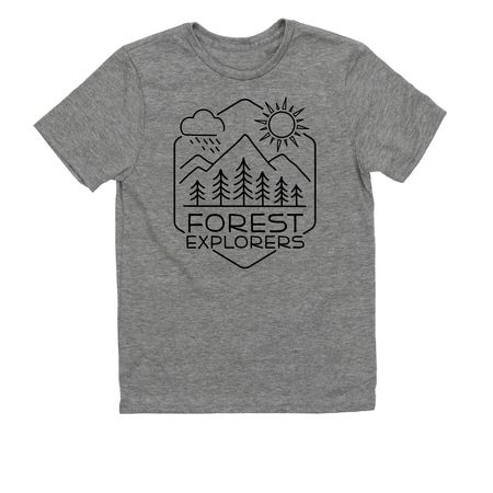 Forest Explorers, a Aluminum Grey Allmade Youth Eco Triblend Tee