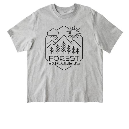 Forest Explorers, a Cool Heather Grey Stanley/Stella Unisex Freestyler Heavyweight Tee