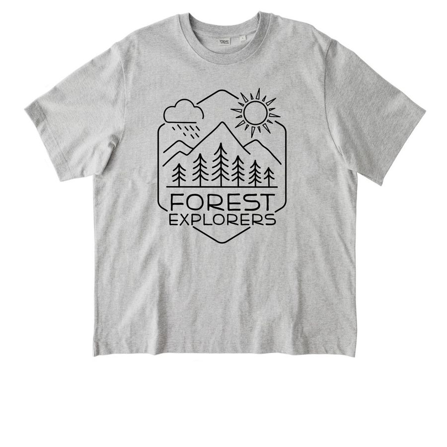 Forest Explorers, a Cool Heather Grey Stanley/Stella Unisex Freestyler Heavyweight Tee