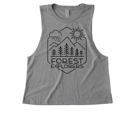 Forest Explorers, a Aluminum Grey Allmade Eco Triblend Women?s Muscle Tank